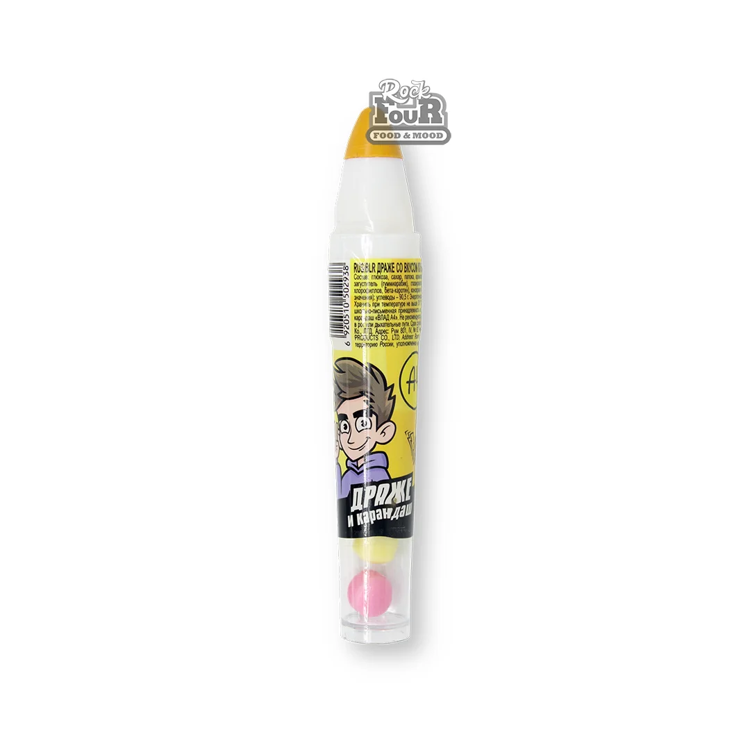 Dragee "A4 Pencil" with fruit flavor 6g